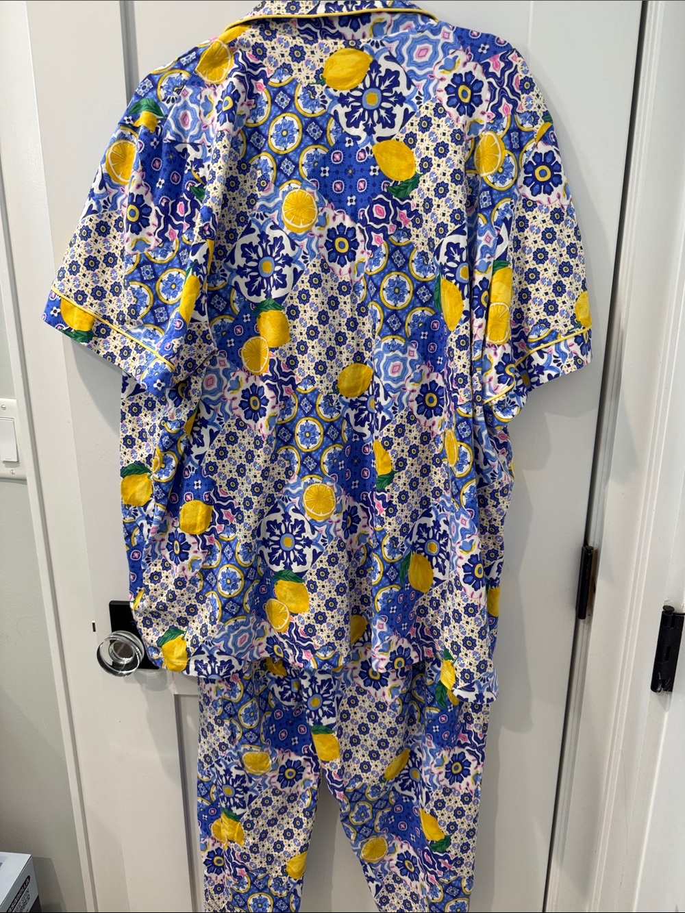 BedHead Blue and Yellow Lemon Print women’s PJ Set - Picture 5 of 5